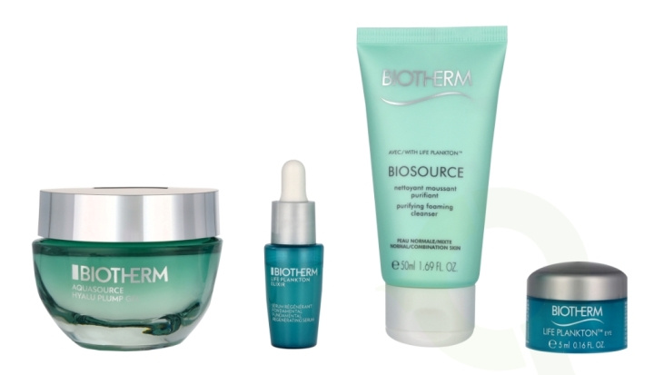 Biotherm Aquasource Routine Hyalu Plump Gel Set 112 ml Hyalu Plump Gel 50ml/Plankton Elixir 7ml/Cleansing Foam 50ml/Eye Cream 5ml in de groep BEAUTY & HEALTH / Cadeausets / Cadeausets voor haar bij TP E-commerce Nordic AB (D09516)