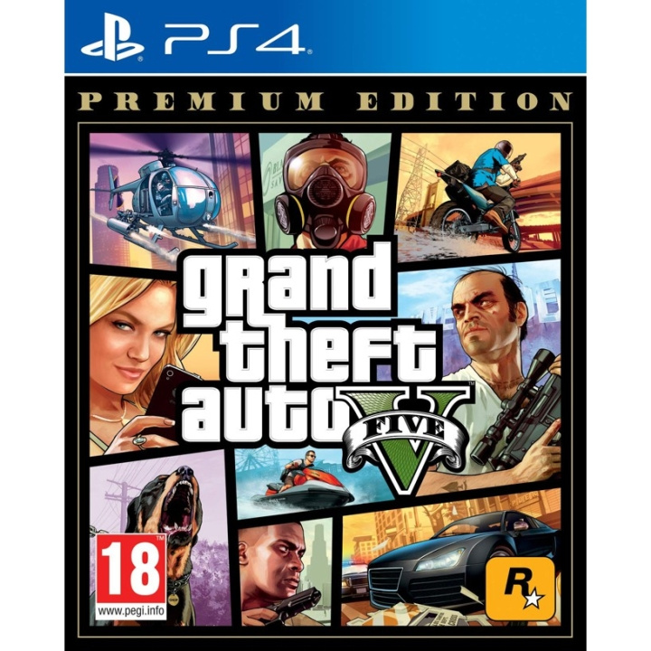 Grand Theft Auto V (GTA 5) Premium Edition (PS4) in de groep HOME ELECTRONICS / Spelconsoles en accessoires / Sony PlayStation 4 / Spel bij TP E-commerce Nordic AB (D10002)