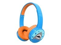 Denver BTH-107BU Wireless Headphones with Wire Blue Grey Orange White in de groep HOME ELECTRONICS / Audio & Beeld / Koptelefoon & Accessoires / Koptelefoon bij TP E-commerce Nordic AB (D10141)