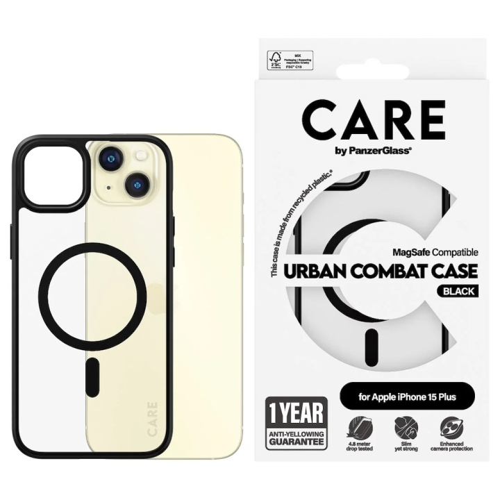 PanzerGlass CARE Flagship Case with MagSafe for iPhone 15 Plus Transparent in de groep SMARTPHONE & TABLETS / Mobielbescherming / Apple / iPhone 15 bij TP E-commerce Nordic AB (D10184)