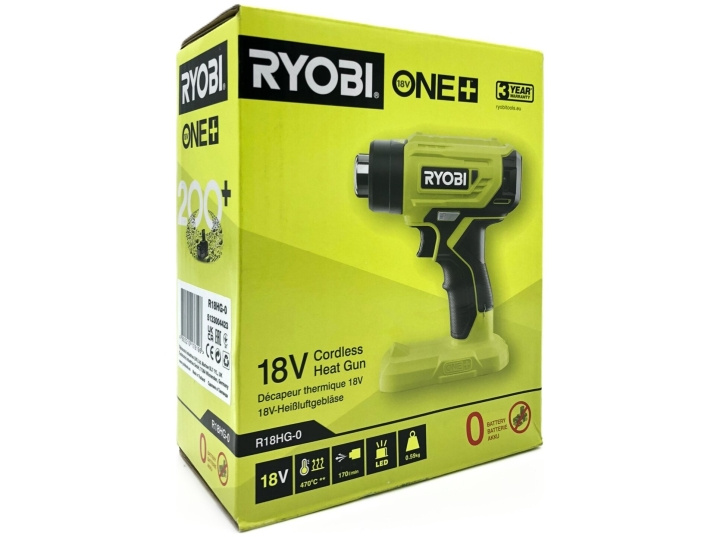 Ryobi One+ R18HG-0 Heat Gun Without Battery in de groep HUISHOUDEN & TUIN / Gereedschap / Overig Elektrisch Gereedschap bij TP E-commerce Nordic AB (D10190)