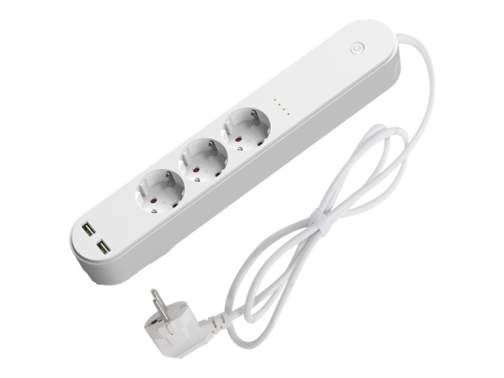 Denver SHP-310U Smart Power Strip 3-Outlet 16A White in de groep HUISHOUDEN & TUIN / Elektriciteit & Verlichting / Stekkerblokken bij TP E-commerce Nordic AB (D10211)