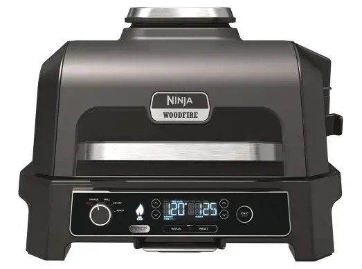 Ninja OG850EU Woodfire PRO XL Elektrische BBQ Grill en Rookoven Zwart/Grijs in de groep HUISHOUDEN & TUIN / Tuinproducten / Barbecue & Accessoires bij TP E-commerce Nordic AB (D10216)