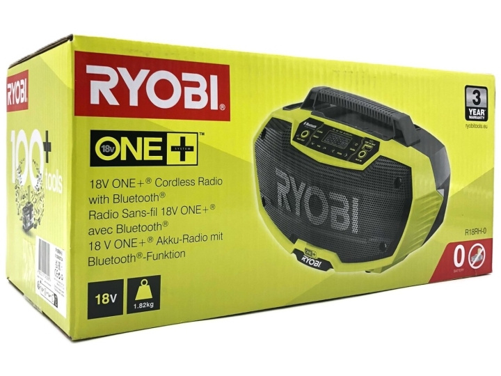 Ryobi One+ R18RH-0 Private radio Black Yellow in de groep HOME ELECTRONICS / Audio & Beeld / Thuisbioscoop, Hifi en Draagbaar / Radio & Wekkers / Draadloze audiozender bij TP E-commerce Nordic AB (D10237)