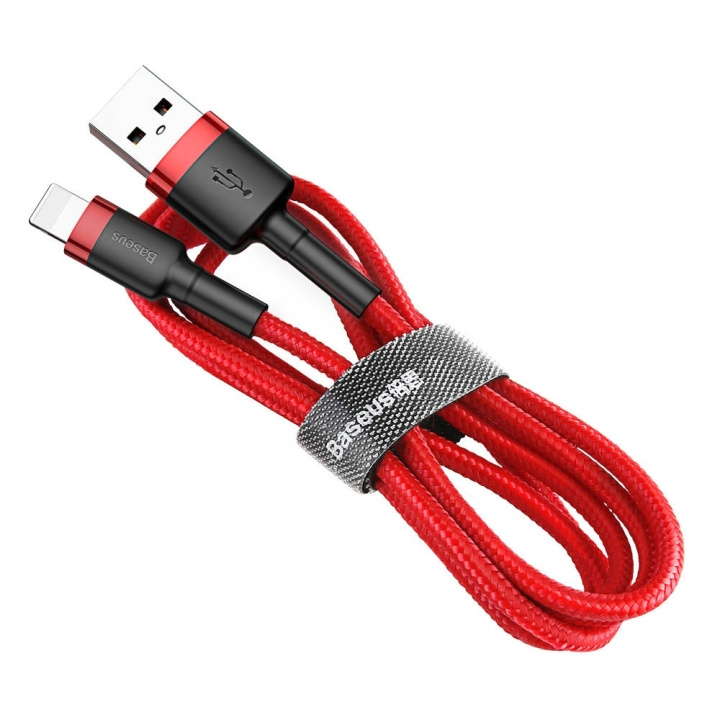 Baseus Cafule USB naar Lightning 2m Rood in de groep COMPUTERS & RANDAPPARATUUR / Computerkabels / USB / USB-C bij TP E-commerce Nordic AB (D10238)