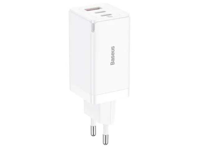 Baseus GaN5 Pro strömförsörjningsadapter 65Watt Wit in de groep SMARTPHONE & TABLETS / Opladers & Kabels / Wandoplader bij TP E-commerce Nordic AB (D10245)