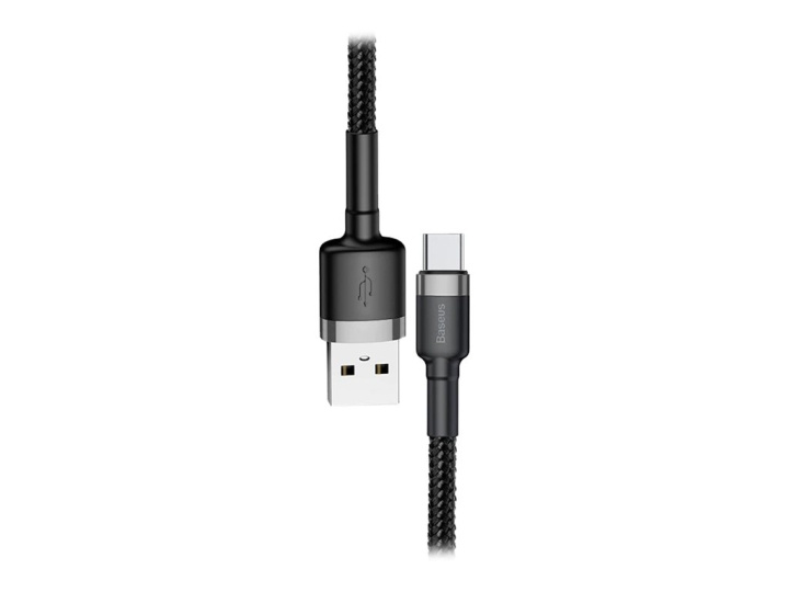 Baseus Cafule USB 2.0 USB Type-C cable 3m Black Grey in de groep COMPUTERS & RANDAPPARATUUR / Computerkabels / USB / USB-C bij TP E-commerce Nordic AB (D10283)