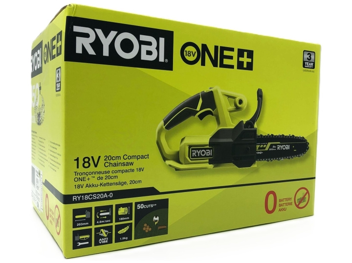 Ryobi ONE+ RY18CS20A-0 18V Kædesav 20cm Intet batteri in de groep HUISHOUDEN & TUIN / Gereedschap / Overig Elektrisch Gereedschap bij TP E-commerce Nordic AB (D10294)