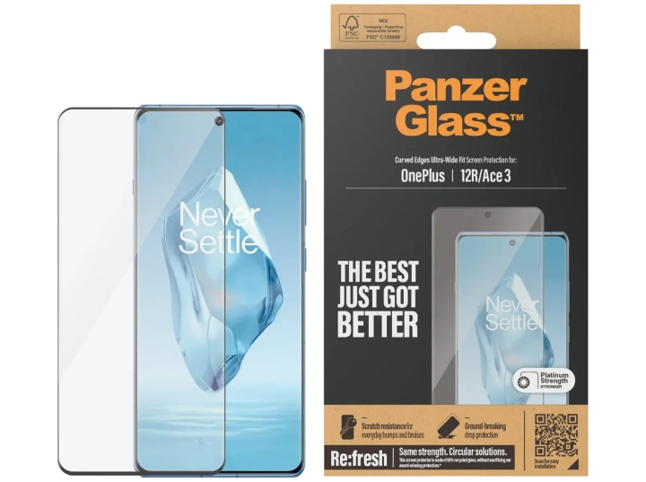 PanzerGlass Screen Protector OnePlus 12R, Ace 3 | Ultra-Wide Fit in de groep SMARTPHONE & TABLETS / Mobielbescherming / OnePlus bij TP E-commerce Nordic AB (D10297)