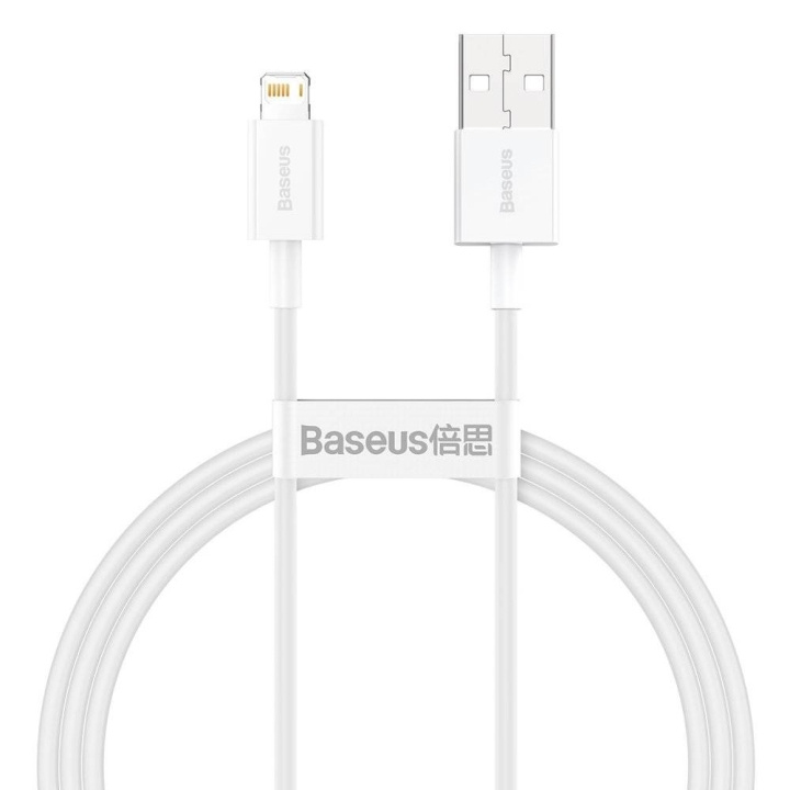 Baseus USB 2.0 to Lightning cable 1.5m white in de groep SMARTPHONE & TABLETS / Opladers & Kabels / Kabels / Kabels Lightning bij TP E-commerce Nordic AB (D10309)