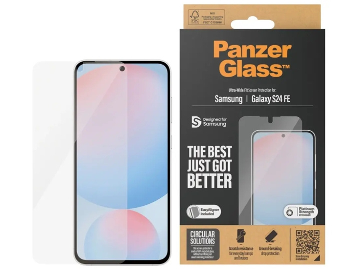 PanzerGlass Screen Protector Samsung Galaxy S24 FE | Ultra-Wide Fit in de groep SMARTPHONE & TABLETS / Mobielbescherming / Samsung bij TP E-commerce Nordic AB (D10321)