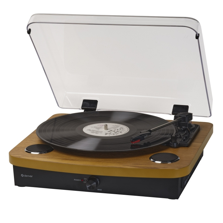 Denver VPL-230LW Turntable Stereo Wood in de groep HOME ELECTRONICS / Audio & Beeld / Thuisbioscoop, Hifi en Draagbaar / Compacte stereo- en platenspelers bij TP E-commerce Nordic AB (D10334)