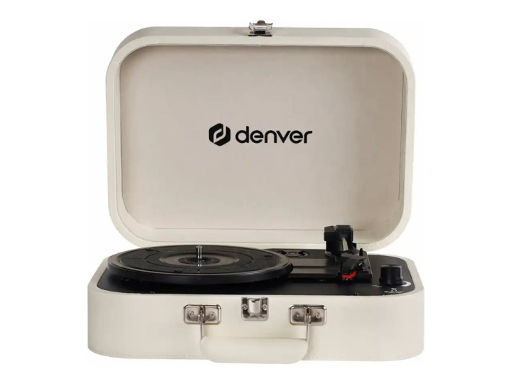 Denver VPL-130 Turntable Stereo White in de groep HOME ELECTRONICS / Audio & Beeld / Thuisbioscoop, Hifi en Draagbaar / Compacte stereo- en platenspelers bij TP E-commerce Nordic AB (D10360)