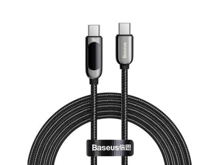 Baseus Cable USB-C to USB-C 2m Black in de groep COMPUTERS & RANDAPPARATUUR / Computerkabels / USB / USB-C bij TP E-commerce Nordic AB (D10366)