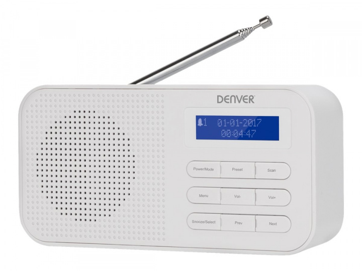 Denver DAB-42 DAB portable radio White in de groep HOME ELECTRONICS / Audio & Beeld / Thuisbioscoop, Hifi en Draagbaar / Radio & Wekkers / Draadloze audiozender bij TP E-commerce Nordic AB (D10400)