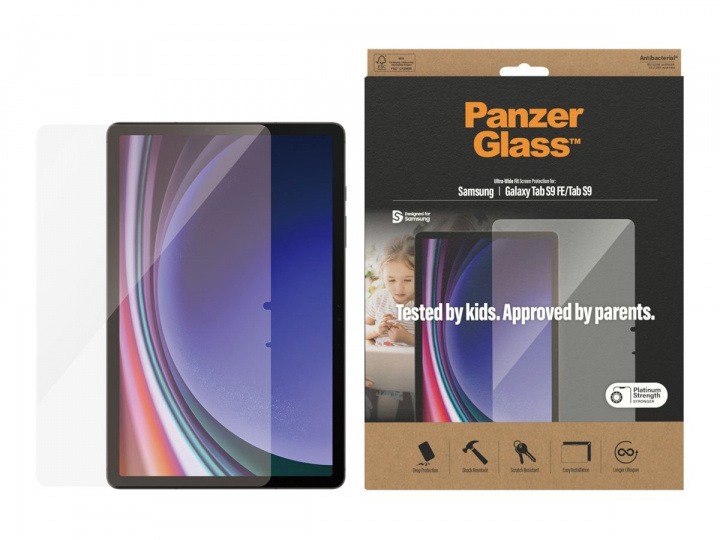 PanzerGlass Screen Protector to Samsung Galaxy Tab S9 in de groep SMARTPHONE & TABLETS / Tablet bescherming / Samsung tablets bij TP E-commerce Nordic AB (D10411)