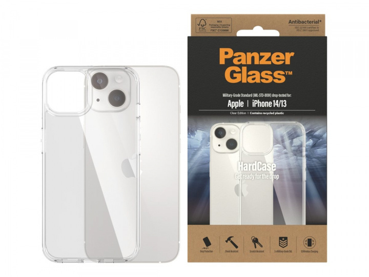 PanzerGlass HardCase Shell Apple iPhone 13, 14, Transparent in de groep SMARTPHONE & TABLETS / Mobielbescherming / Apple / iPhone 14 bij TP E-commerce Nordic AB (D10419)