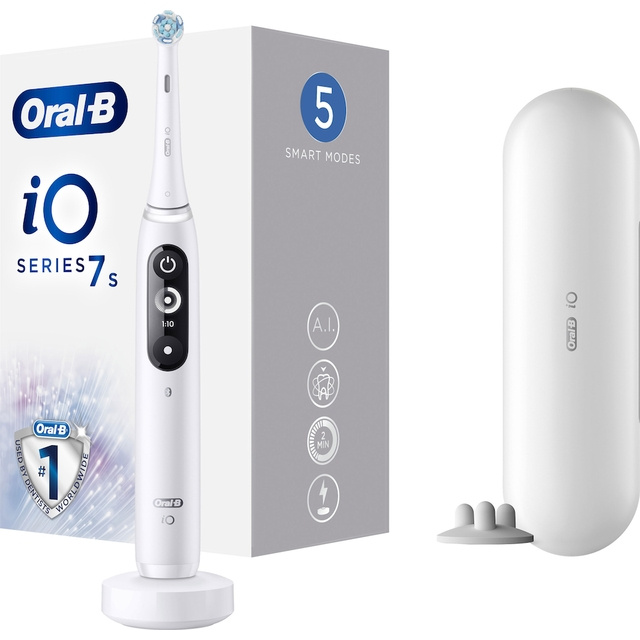 Oral B iO Series 7N Electric toothbrush, White Alabaster in de groep BEAUTY & HEALTH / Mondverzorging / Elektrische tandenborstels bij TP E-commerce Nordic AB (D10490)