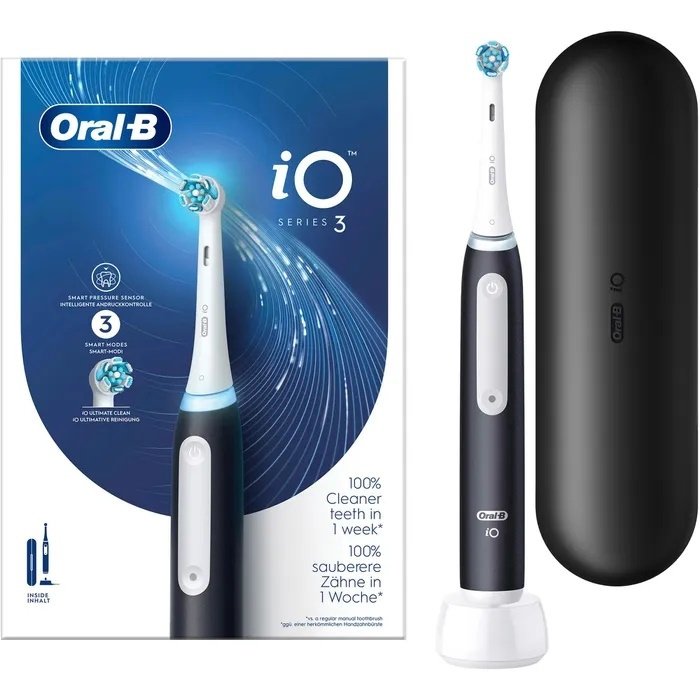 Oral B iO Series 3 Electric toothbrush, Black in de groep BEAUTY & HEALTH / Mondverzorging / Elektrische tandenborstels bij TP E-commerce Nordic AB (D10493)