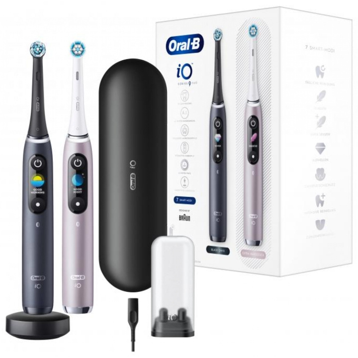 Oral-B iO Series 9S Duo Pack Electric Toothbrushes, Black and Rosé in de groep BEAUTY & HEALTH / Mondverzorging / Elektrische tandenborstels bij TP E-commerce Nordic AB (D10496)