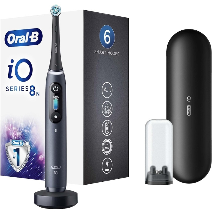 Oral B iO Series 8N Electric toothbrush, Black Onyx in de groep BEAUTY & HEALTH / Mondverzorging / Elektrische tandenborstels bij TP E-commerce Nordic AB (D10501)