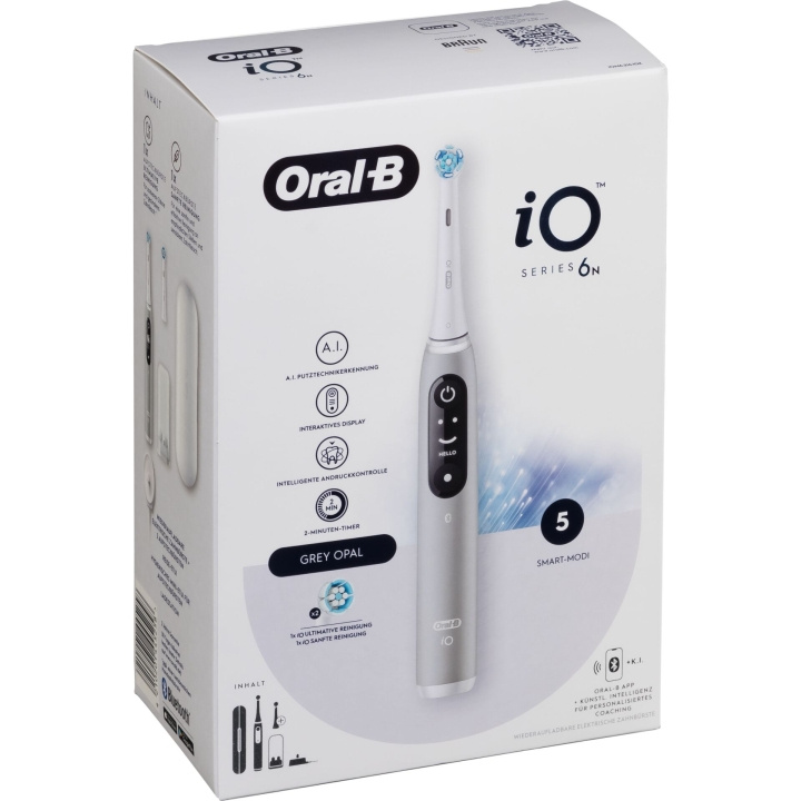 Oral B iO Series 6N Electric toothbrush, Grey in de groep BEAUTY & HEALTH / Mondverzorging / Elektrische tandenborstels bij TP E-commerce Nordic AB (D10507)