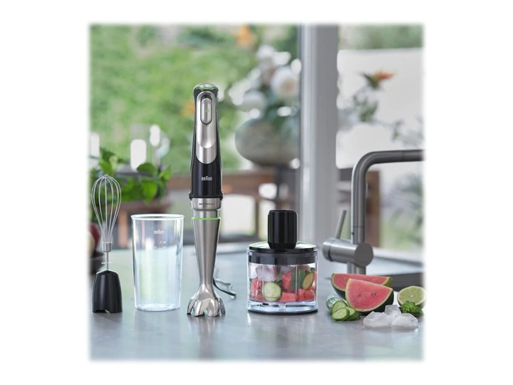 Braun Multiquick 9 MQ 9135XI hand blender Premium black/brushed stainless steel in de groep HUISHOUDEN & TUIN / Huishoudelijke apparaten / Keukentools & -apparatuur / Staafmixers bij TP E-commerce Nordic AB (D10537)