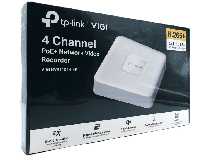 TP-Link VIGI NVR1104H-4P V1 Standalone NVR in de groep COMPUTERS & RANDAPPARATUUR / Netwerk / Routers bij TP E-commerce Nordic AB (D10548)