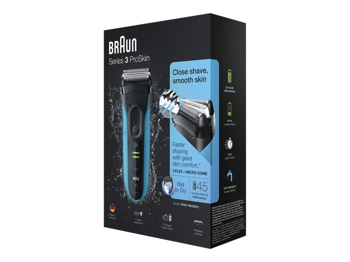 Braun Series 3 3045s ProSkin Shaver in de groep BEAUTY & HEALTH / Haar & Styling / Scheren & Trimmen / Scheerapparaten bij TP E-commerce Nordic AB (D10568)