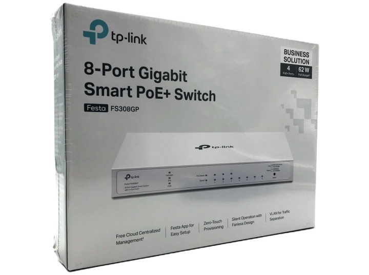 TP-Link Festa FS308GP V1 Switch 8-portars Gigabit Ethernet PoE+ in de groep COMPUTERS & RANDAPPARATUUR / Netwerk / Routers bij TP E-commerce Nordic AB (D10593)