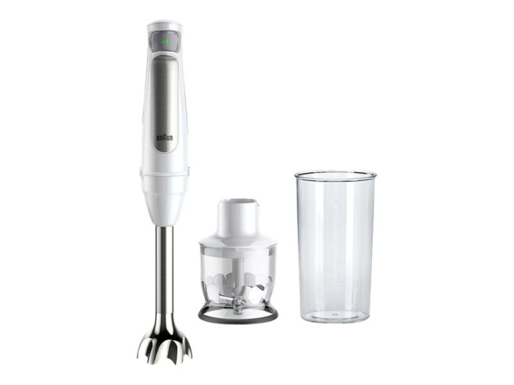 Braun Multiquick 7 MQ7020 WH Hand blender Premium white/brushed stainless steel in de groep HUISHOUDEN & TUIN / Huishoudelijke apparaten / Keukentools & -apparatuur / Staafmixers bij TP E-commerce Nordic AB (D10600)