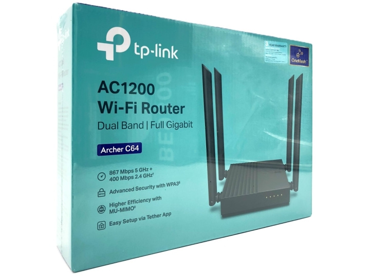 TP-Link Archer C64 V1 wireless router Desktop in de groep COMPUTERS & RANDAPPARATUUR / Netwerk / Routers bij TP E-commerce Nordic AB (D10644)