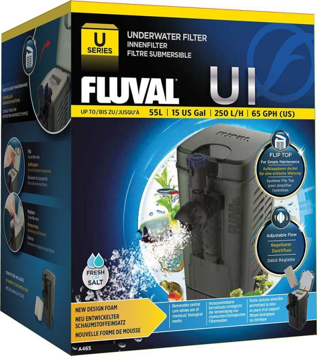 Fluval Internal Filter U1 200L/H For Aquariums <55L - (126.2465) in de groep HUISHOUDEN & TUIN / Huisdieraccessoires / Aquariumaccessoires bij TP E-commerce Nordic AB (D10731)