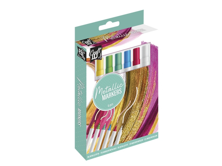 Craft ID Metallic markers, 6 stuks - (K-CR5002/GE) in de groep SPEELGOED, KINDER- & BABYPRODUCTEN / Speelgoed / Tekenen & Tellen bij TP E-commerce Nordic AB (D10739)