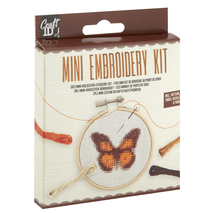 Craft ID Mini borduurpakket - Vlinder (CR1710) in de groep SPEELGOED, KINDER- & BABYPRODUCTEN / Speelgoed / Ambachten bij TP E-commerce Nordic AB (D10763)