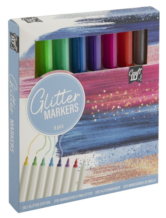 Craft ID Glitter markers - 8 stuks (CR5016/GE) in de groep SPEELGOED, KINDER- & BABYPRODUCTEN / Speelgoed / Tekenen & Tellen bij TP E-commerce Nordic AB (D10784)