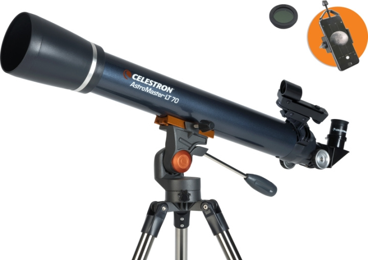 Celestron Astromaster LT 70AZ met telefoonadapter en maanfilter in de groep SPORT, VRIJE TIJD & HOBBY / Buitenrecreatie / Verrekijker bij TP E-commerce Nordic AB (D11163)