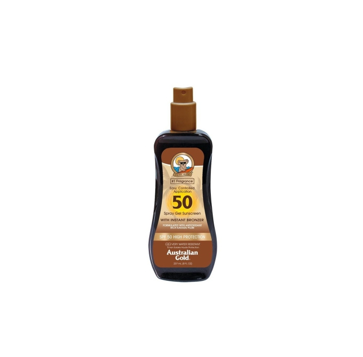 Australian GoldAustralian Gold - Zonnebrand SPF50 Spray Gel w. Instant Bronzer 237 ml in de groep BEAUTY & HEALTH / Huidsverzorging / Zonnebank / Zonnebescherming bij TP E-commerce Nordic AB (D11238)