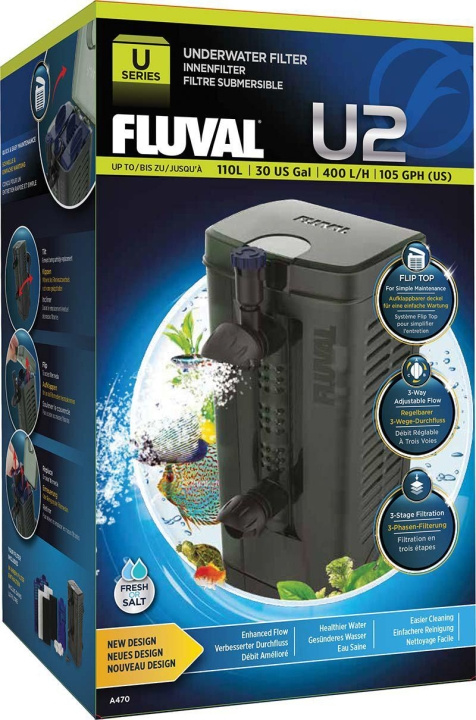 Fluval Intern Filter U2 400L/H Voor Aquaria <110L - (126.2470) in de groep HUISHOUDEN & TUIN / Huisdieraccessoires / Aquariumaccessoires bij TP E-commerce Nordic AB (D11263)