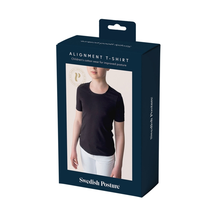 SWEDISH POSTURE T-shirt Barn Alignment Bomull Svart XS in de groep SPORT, VRIJE TIJD & HOBBY / Accessoires / T-shirts bij TP E-commerce Nordic AB (D11359)