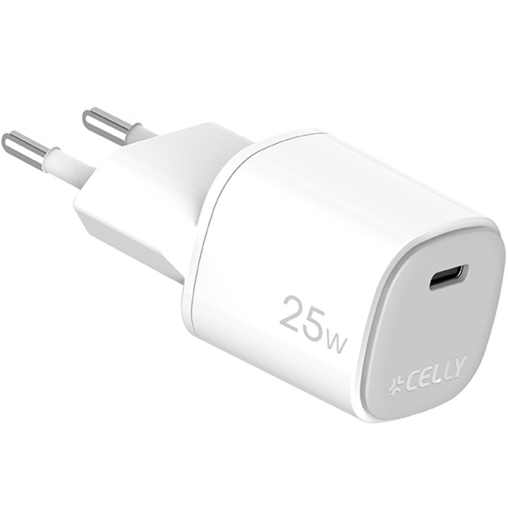 Celly USB-laddare GaN 1 x USB-C PD 25W in de groep SMARTPHONE & TABLETS / Opladers & Kabels / Wandoplader / Wandoplader Type C bij TP E-commerce Nordic AB (D11519)