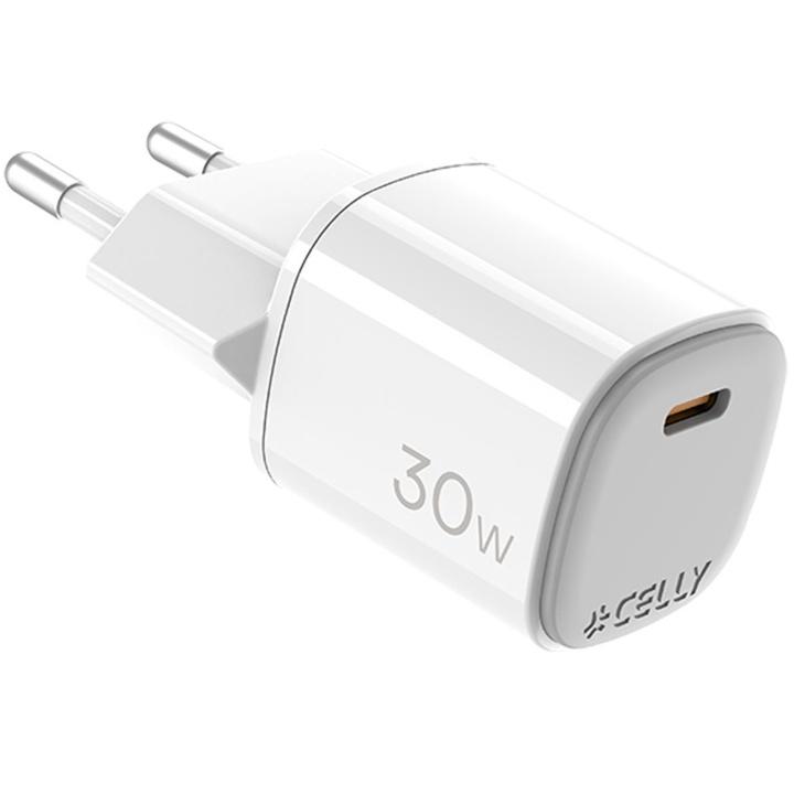 Celly USB-laddare GaN 1 x USB-C PD 30W in de groep SMARTPHONE & TABLETS / Opladers & Kabels / Wandoplader / Wandoplader Type C bij TP E-commerce Nordic AB (D11521)