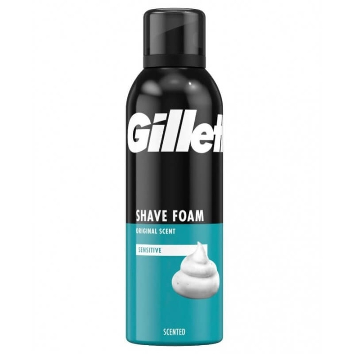 Gillette Sensitive Shave Foam 200ml in de groep BEAUTY & HEALTH / Haar & Styling / Scheren & Trimmen / Scheermessen & Accessoires bij TP E-commerce Nordic AB (D11607)