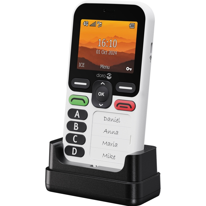 Doro Leva X10 Vit/Svart in de groep SMARTPHONE & TABLETS / Mobiele telefoons & smartphones bij TP E-commerce Nordic AB (D12055)