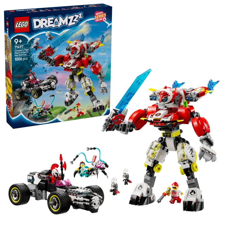 LEGO DREAMZzz - Cooper\'s Tiger Mech & Zero\'s Hot Rod Car (71497) in de groep SPEELGOED, KINDER- & BABYPRODUCTEN / Speelgoed / Bouwspeelgoed / Lego bij TP E-commerce Nordic AB (D12249)