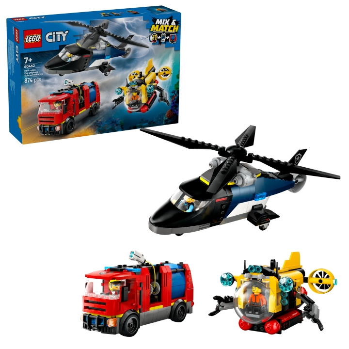 LEGO LEGO Stad - Helikopter, Brandweerauto & Onderzeeër (60462) in de groep SPEELGOED, KINDER- & BABYPRODUCTEN / Speelgoed / Bouwspeelgoed / Lego bij TP E-commerce Nordic AB (D12299)