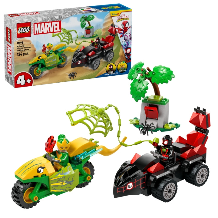 LEGO Spidey - Draai en Electro Dinosaurus Voertuig Achtervolging (11198) in de groep SPEELGOED, KINDER- & BABYPRODUCTEN / Speelgoed / Bouwspeelgoed / Lego bij TP E-commerce Nordic AB (D12311)