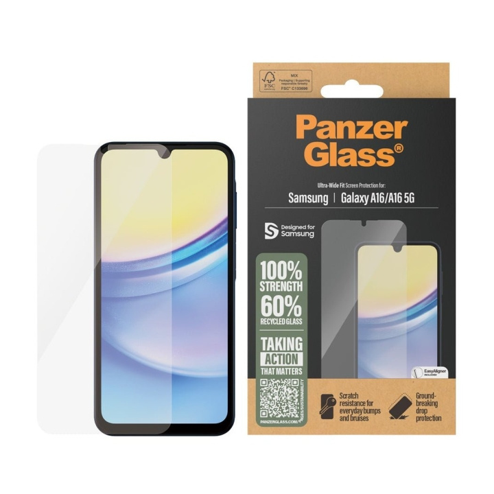 PanzerGlass Screen Protector - Samsung Galaxy A15 / A16 5G - Ultra-Wide Fit in de groep SMARTPHONE & TABLETS / Mobielbescherming / Samsung bij TP E-commerce Nordic AB (D12382)