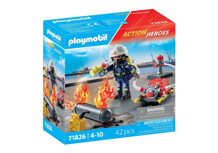 Playmobil Brandweerman met waterpomp (71826) in de groep SPEELGOED, KINDER- & BABYPRODUCTEN / Speelgoed / Speelset bij TP E-commerce Nordic AB (D12441)