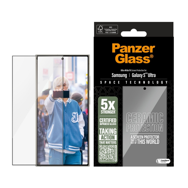 PanzerGlass Keramische Screen Protector Samsung Galaxy S25 - Ultra-Wide Fit in de groep SMARTPHONE & TABLETS / Mobielbescherming / Samsung bij TP E-commerce Nordic AB (D12458)